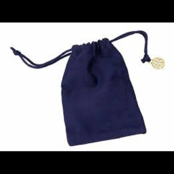 NWOT Tory Burch Gold, Double T Red Enamel Hoop Earrings - Picture 6 of 6